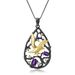 Bird's Paradise Original Design Pendant Topaz High End Accessories S925 Sterling Silver Natural Garnet Necklace_ipsvogv.com