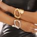 B2869 Exaggerated Geometric Asymmetric Alloy Light Luxury Advanced Design Open Spring Bracelet_ipsvogv.com