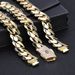 Men's Jewelry Micro Inlaid Zircon Cuban Chain Men's Necklace High End Jewelry Personality Trend Accessories_ipsvogv.com