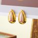 Exaggerated cold style metal large light surface water droplet pearl silver needle high-end female personality earrings_ipsvogv.com