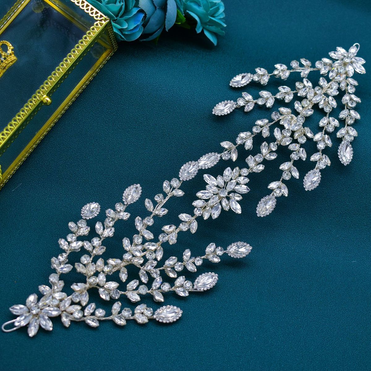 Bridal Headdress Handmade Rhinestone Headband Hairband Hairband Hair Accessories Wedding Party Accessories_ipsvogv.com