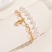 Unisex Hot Selling Jewelry Retro And Elegant Temperament Interval Pearl Bracelet Double Layer Hollow Double Layer Stacking Bracelet_ipsvogv.com