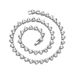 Hip hop style glass peach heart patchwork for men's personalized necklac, trendy single row diamond necklace_ipsvogv.com