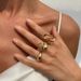 Cold Wind Metal Smooth Water Drop Open With Irregular Ring Design Set_ipsvogv.com
