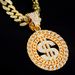 Alloy Jewelry Fashion US Dollar Letter Pendant Single Pendant Trendy Brand Personality Full Diamond Necklace_ipsvogv.com
