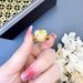 Sand Gold Laser Heart Necklace Tassel Earrings Ring Combination Temperament Light Luxury Yiwu Accessories Jewelry Set_ipsvogv.com