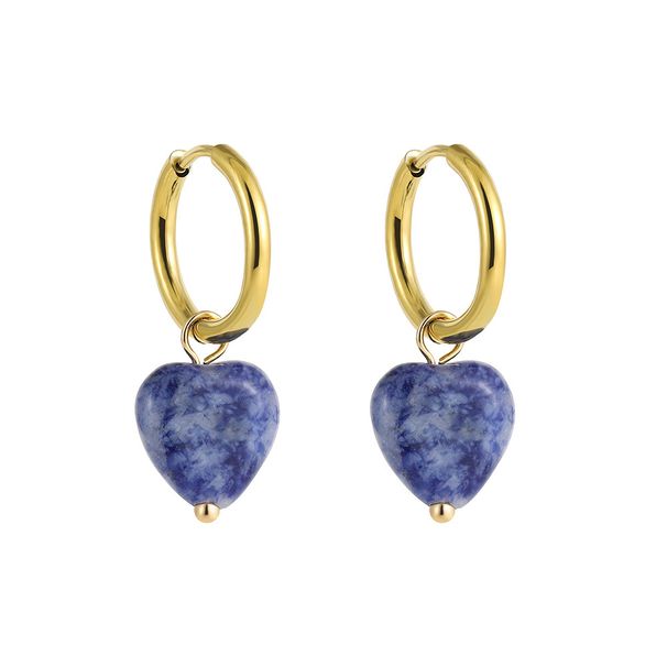 Women’s Jewelry Set Fashion New Fashion Simple Light Luxury Earrings Personality Earrings Jewelry Gold Natural Stone Love Pendant Earrings_ipsvogv.com