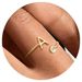 Hot Sale, Brass With Real Gold Plating, Simple Temperament, Niche Design, English Letter Ring_ipsvogv.com