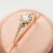 New Inlaid Square Diamond Zircon 14k Gold Engagement Tail Ring_ipsvogv.com