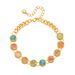 Copper plated K real gold chain color preserving bracelet cat's eye stone beaded bracelet niche light luxury texture small fresh hand jewelry_ipsvogv.com