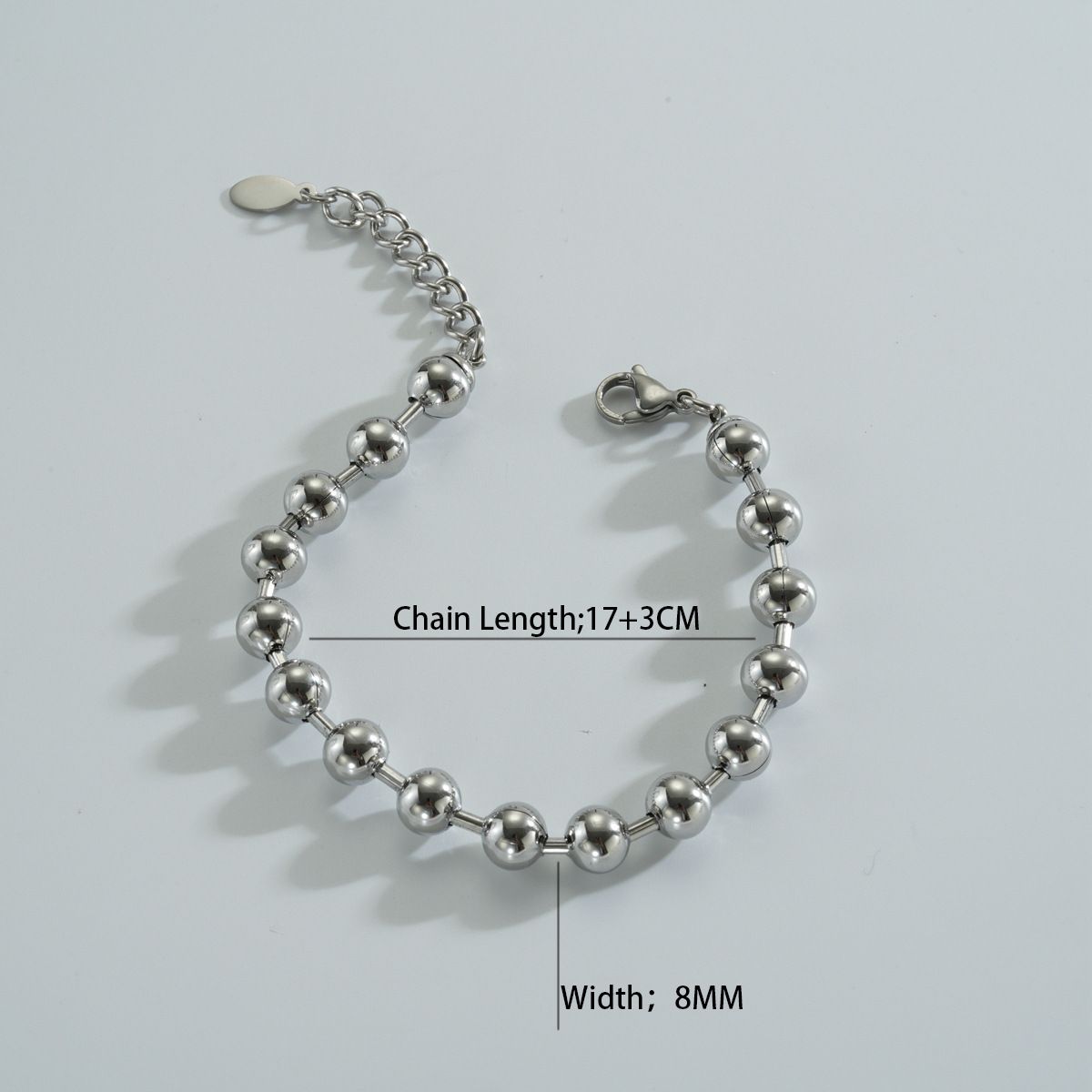 Fashion Simple Vacuum Plating Titanium Steel Hollow Bead Bracelet INS Style Light Accessories_ipsvogv.com