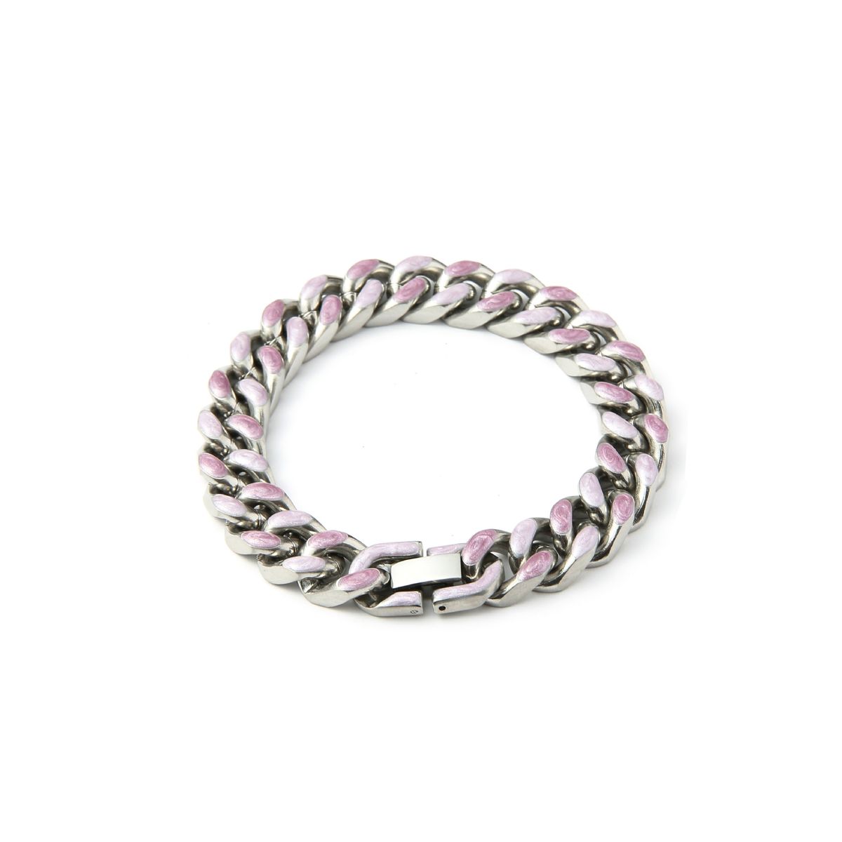 Hip Hop Dreamy Pink Starry Blue Double Sided Wear Couple Jewelry A Pair Of Free Cuba Titanium Steel Bracelet For Male And Female Friends_ipsvogv.com