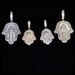 Hip Hop Hamsa Palm Zircon Necklace Men's Full Diamond Trendy Jewelry_ipsvogv.com