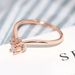 Jewelry Fashion V shaped Women's Ring Rose Gold Plated Zircon Accessories_ipsvogv.com