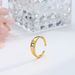 Minimally Designed Pure Silver Ring With Single Zirconium Base, Adjustable Opening, And Trendy Cool Style_ipsvogv.com