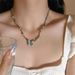 Gradient Butterfly Pendant, Women's Collarbone Chain, Choker, Light Luxury, Niche, Simple Temperament, High-end_ipsvogv.com