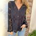Women's Clothing lace V neck long sleeved tops _ipsvogv.com