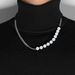 Luminous Pearl Stitching Necklace For Men And Women, Creative Reflective Beads Clavicle Necklace Fluorescent Beads Necklace_ipsvogv.com