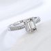 Hot Selling Women's Mosang Stone In Japan And South Korea, Square Eternal Micro Inlaid Ring With An Open Mouth Designer_ipsvogv.com