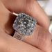 Cao Shi's New Creative Round Diamond Hearts And Eight Arrows Zircon With Full T Square Engagement Ring_ipsvogv.com