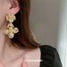 Women's Jewelry Silver Needle High End Metal Cold Style Flower Earrings Exaggerated Design Earrings Light Luxury Earrings_ipsvogv.com