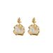 Real Gold Electroplated Silver Needles, Baroque Pearl Flower Earrings, Ring Necklace Set, French Style And High-end_ipsvogv.com