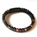 Volcanic Natural Stone Tiger Eye Beaded Bracelet For Men With Cowhide Cord And Agate Bangle Jewelry_ipsvogv.com
