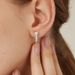 U-Shaped Crystal Drop Earrings - Light Luxury Enamel Dangle Jewelry Trendy Statement Earrings Handcrafted Rhinestone Accessories_ipsvogv.com