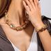 Exaggerated Smooth Wrinkled Beaded Necklace Simple Special Shaped Bead Clavicle Chain Jewelry_ipsvogv.com