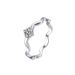 Mosang Stone Geometric Four Claw Wave Pattern Diamond With Irregular Shape Personalized Ring For Women's S Pure Silver_ipsvogv.com