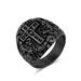 Retro style cross titanium steel ring ring stone pattern niche personality accessories_ipsvogv.com