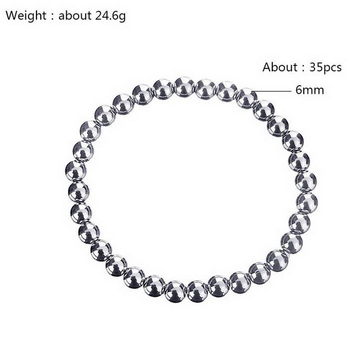 Men And Women's Jewelry Beautiful Elastic Round Bead Bracelet Set Fashionable And Responsive DIY Bracelet_ipsvogv.com