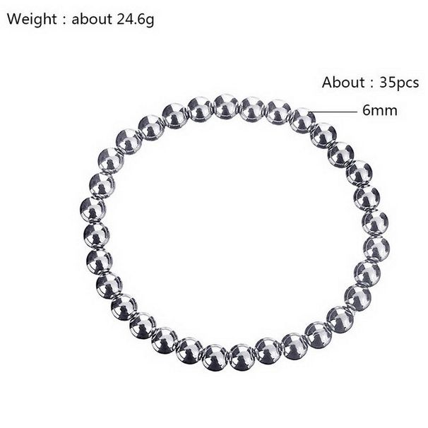 Men And Women's Jewelry Beautiful Elastic Round Bead Bracelet Set Fashionable And Responsive DIY Bracelet_ipsvogv.com