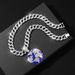 Renqing Jewelry Pendant Drip Oil Full Earth Simple Diamond Set Male Personalized Hip Hop Necklace_ipsvogv.com