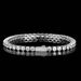 Men's Jewelry Hip Hop Zircon Bracelet 4mm Spring Buckle Stainless Steel Tennis Chain Boys High Grade Titanium Steel Bracelet_ipsvogv.com