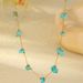 Bohemian Style Blue Turquoise Real Gold Stainless Steel Necklace Hot Selling Accessory_ipsvogv.com