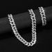 New 16mm Bubble Alloy Cuban Hip Hop Personalized Simple Fashion Men's Necklace_ipsvogv.com