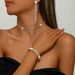 Women’s Jewelry Set Fashion Fashion Simple Restraint Necklace Hot Sale Full Diamond Claw Chain Elastic Bracelet Earring Necklace Four Piece Set_ipsvogv.com