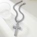 Cross Full Dia Pendant Personality Alloy Cuban Chain Niche Street Style Hip Hop Necklace_ipsvogv.com
