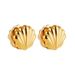 Unisex Fresh Personality Stainless Steel Double Sided Shell Earrings Fashionable And Versatile Temperament And Versatile High End Earrings_ipsvogv.com