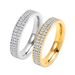 Women's Jewelry Narrow Version Double Row Circle Diamond K Gold Ring Light Luxury Titanium Steel Couple Jewelry_ipsvogv.com