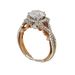 Sanjie Commuter Rose Gold White Diamond Round Flower Edge Cross Ring Korean Edition Fashion Accessories For Women_ipsvogv.com
