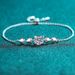 Mosang Diamond S Pure Silver Female Plating PT950 Gold Fashion Bracelet Style Straight_ipsvogv.com