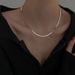 S Pure Silver Flat Snake Bone Plain Chain, Women's Cold And Indifferent Style, Ins Niche Design Necklace, High-end_ipsvogv.com
