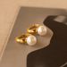 Women’s Jewelry Set Fashion Hot Selling Copper Plated Real Gold French Pearl Earrings For Ladies Simple Earrings Earrings High End Earrings_ipsvogv.com