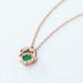 hot Dolphin Smart Clavicle Chain S925 Inlaid Cultivated Emerald Necklace Retro Light Luxury Personality Fashion_ipsvogv.com