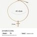 stainless steel cross pendant necklace high grade zircon non fading ins necklace female_ipsvogv.com