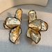 Ins Style Metal Pleated Petal For Women With Exaggerated Three-dimensional Flower Border Earrings_ipsvogv.com