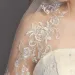 Hair Jewelry Wholesale Short Veil Cheap White Ivory Bridal One Layer Lace Edge Appliqued Veils Wedding Dress 2024 Bride_ipsvogv.com