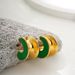 Unisex New Enamel Enamel C Shaped Oil Drop Earrings For Women Small Exquisite Simple Versatile And Fashionable Earrings_ipsvogv.com